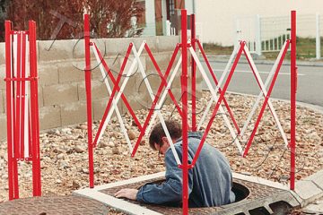 Barierka nożycowa studzienkowa