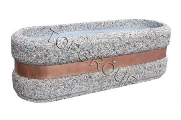 Donice betonowe owalne 120x40x40