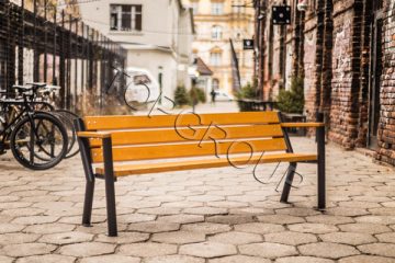 Ławka Gladiator BIS z podłokietnikiem drewnianym