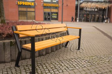 Ławka Gladiator z oparciem drewnianym