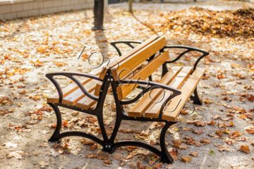 Ławka Łódzka podwójna z podłokietnikiem