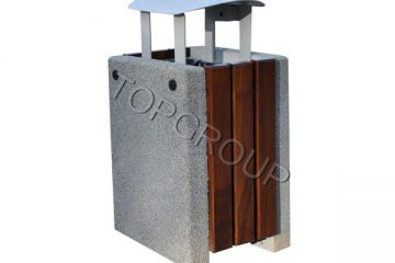 TopGroup producent koszy betonowo-drewnianych kwadratowych 1-52