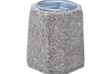 TopGroup Kosz betonowy czworokątny 40l 1-53