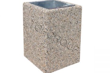 TopGroup Kosz betonowy kwadratowy 40l 1-27