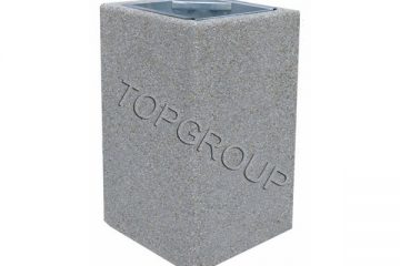 TopGroup Kosz betonowy kwadratowy 70l 1-40