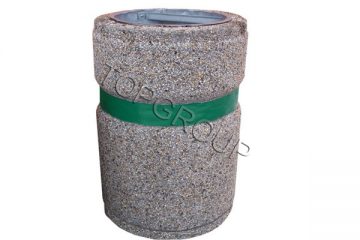 TopGroup Kosz betonowy okrągły 1-11