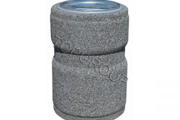TopGroup Kosz betonowy okrągły 1-29