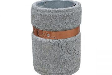TopGroup Kosz betonowy okrągły 1-32