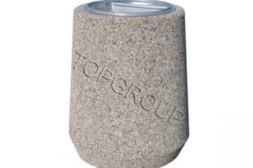 TopGroup Kosz betonowy okrągły 70l 1-28