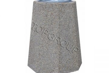 TopGroup Kosz betonowy ośmiokątny 120l 1-41