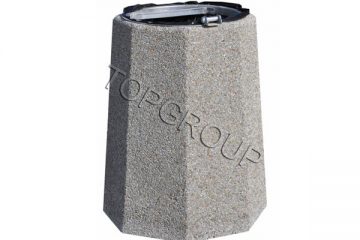 TopGroup Kosz betonowy ośmiokątny 70l 1-08