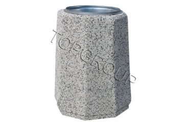 TopGroup Kosz betonowy ośmiokątny 70l 1-08b