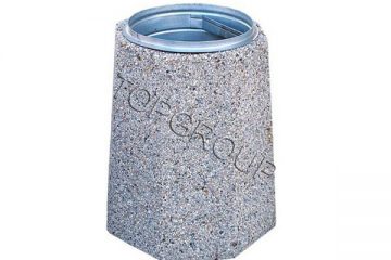 TopGroup Kosz betonowy ośmiokątny 70l 1-09
