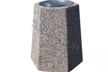 TopGroup Kosz betonowy sześciokątny 40l 1-04