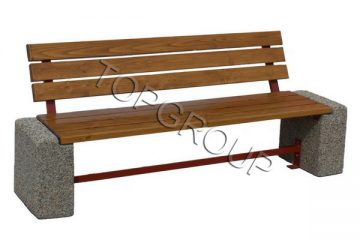 Topgroup Ławka betonowa Ambra z oparciem 4-08