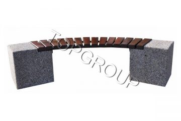 Topgroup Ławka betonowa kostka łukowa bez oparcia 4-30