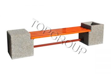 Topgroup Ławka betonowa Kostka z donicą 4-25