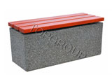 Ławka betonowa Metrówka bez oparcia 4-39 menu
