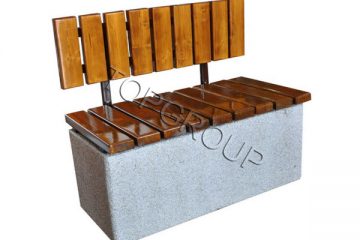 Topgroup Ławka betonowa Metrówka z oparciem 4-28