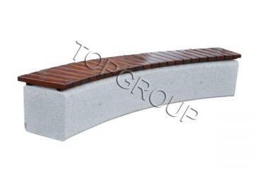 Topgroup Ławka betonowa Rogal bez oparcia 4-22