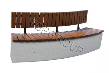 Topgroup Ławka betonowa Rogal z oparciem 4-55