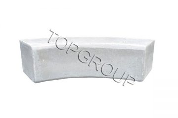 Topgroup Ławka betonowa Łukowa bez oparcia 4-75