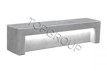 Ławka beton architektoniczny LED 4-80